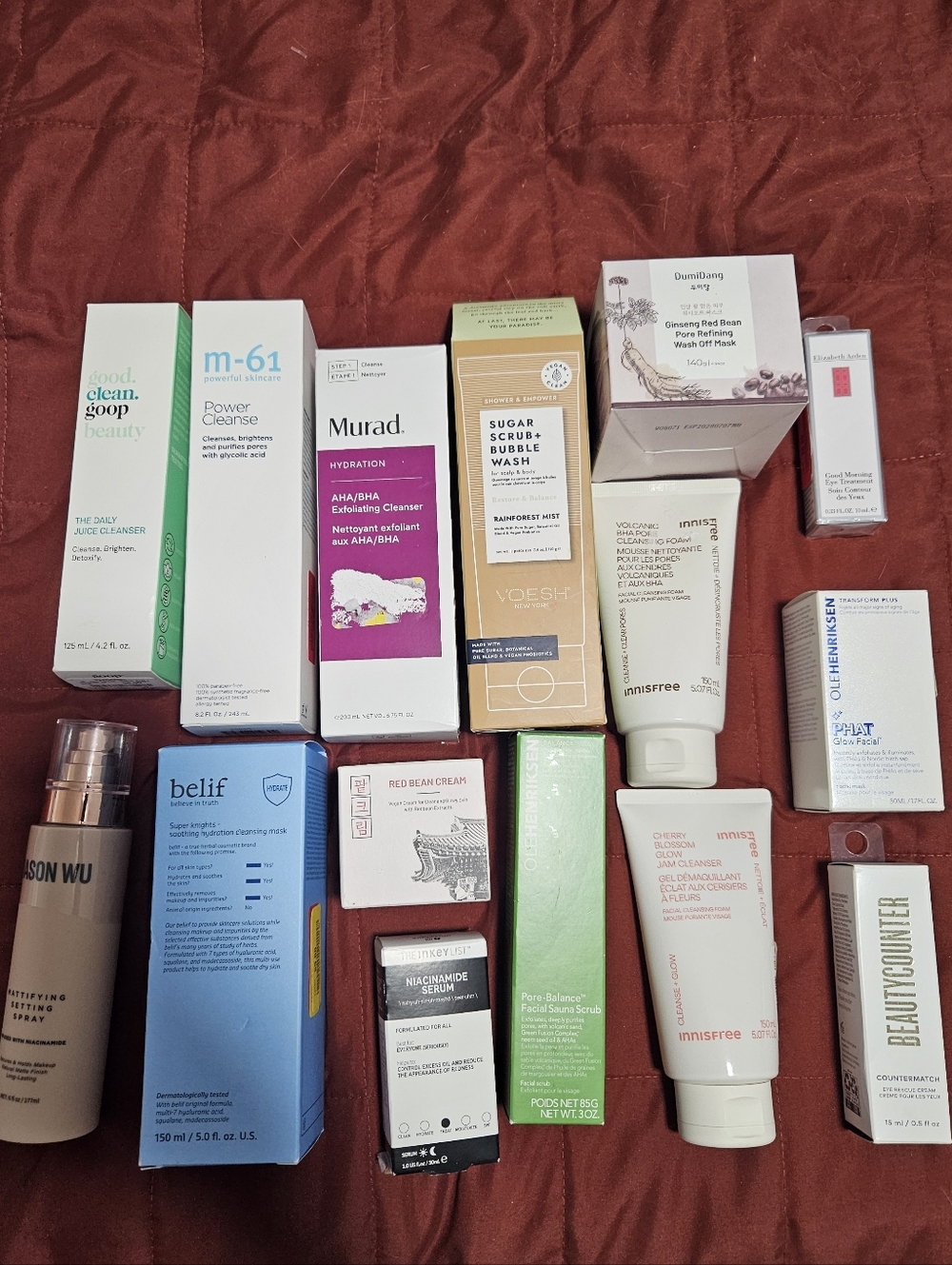 Large NWT Skincare Lot - All Unused! Murad, Ole Henriksen, InnisFree, Etc
